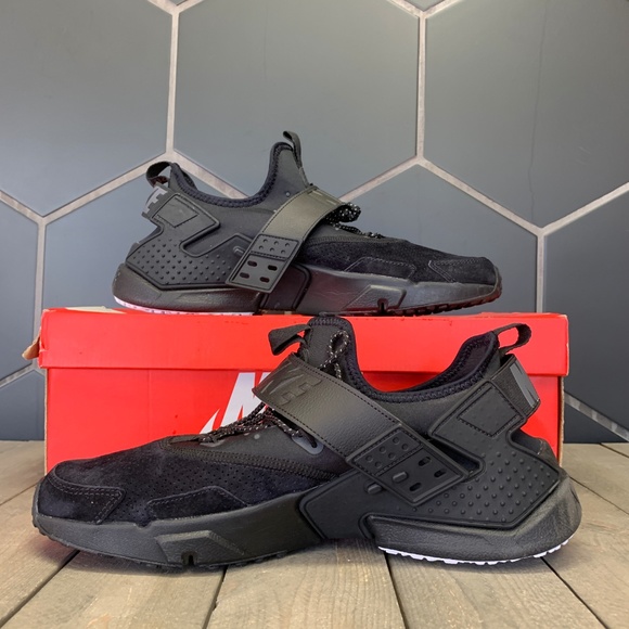 Nike Air Huarache Drift PRM Triple Black Shoe - Picture 2 of 6